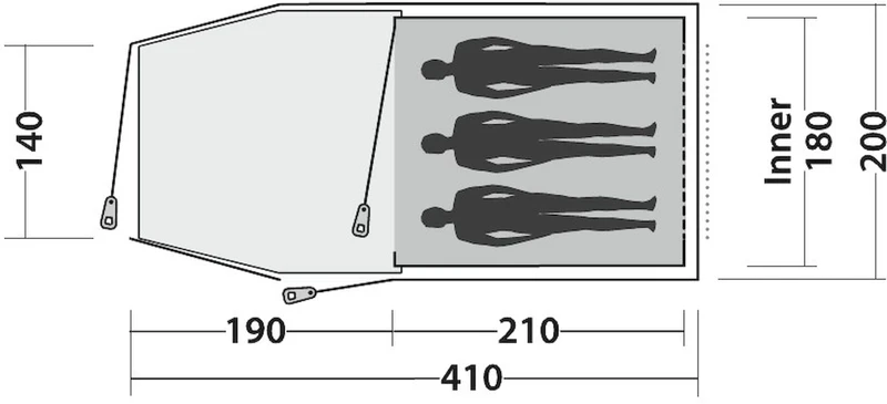 Easy Camp Spirit 300 Tunneltent - 3 Persoons - Groen 10 Easy Camp Spirit 300 Tunneltent - 3 Persoons - Groen - Image 8