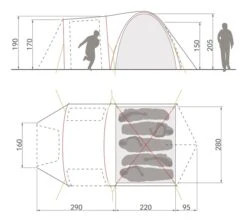Vaude Campo Casa XT Koepeltent - 3/4 Persoons 9 Vaude Campo Casa XT Koepeltent - 3/4 Persoons -Buiten Kamperen 14229 g