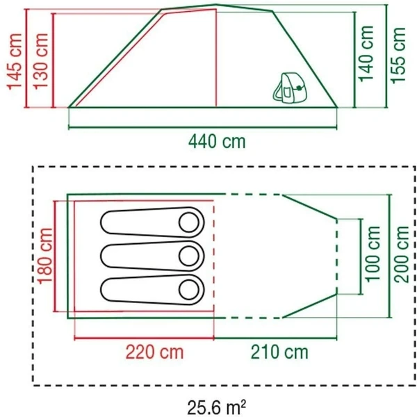 Coleman Chimney Rock Plus Blackout Tunneltent - 3 Persoons 9 Coleman Chimney Rock Plus Blackout Tunneltent - 3 Persoons - Image 7