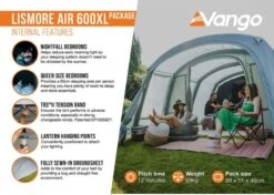 Vango Lismore Air 600XL Opblaasbare Tunneltent - 5 Persoons - Groen 28 Vango Lismore Air 600XL Opblaasbare Tunneltent - 5 Persoons - Groen -Buiten Kamperen 1900 1783 lismore air 600xl package 4
