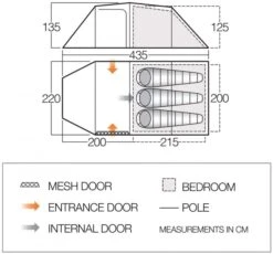 Vango Omega 350 Tunneltent - 3 Persoons - Groen -Buiten Kamperen 1900 1783 omega 350 1