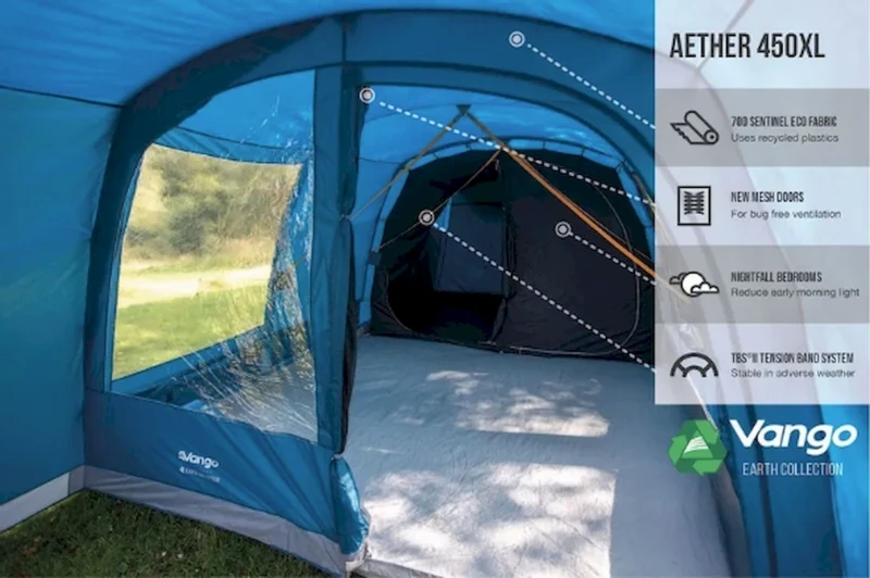 Vango Aether Air 450XL Opblaasbare Tent - 4 Persoons 6 Vango Aether Air 450XL Opblaasbare Tent - 4 Persoons - Image 4