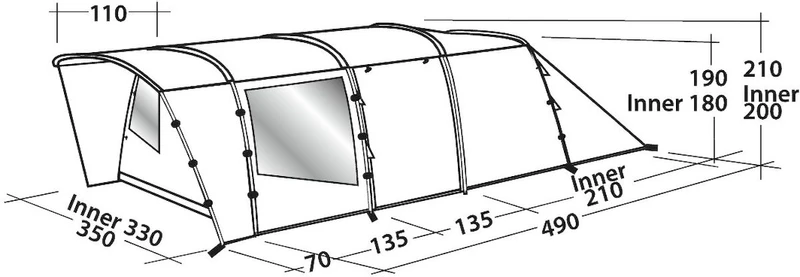 Easy Camp Palmdale 600 Tunneltent - 6 Persoons 18 Easy Camp Palmdale 600 Tunneltent - 6 Persoons - Image 16