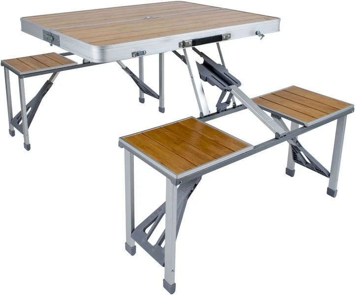 Bo-Camp 136 X 85 Inklapbare Picknicktafel - Bamboe 3 Bo-Camp 136 X 85 Inklapbare Picknicktafel - Bamboe