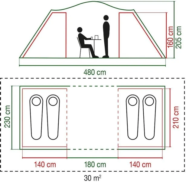 Coleman Spruce Falls 4 Vis-a-vis Tent - 4 Persoons 7 Coleman Spruce Falls 4 Vis-a-vis Tent - 4 Persoons - Image 5