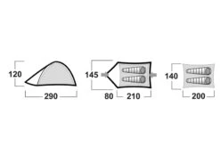 Husky Bizam Koepeltent - 2+ Persoons 21 Husky Bizam Koepeltent - 2+ Persoons -Buiten Kamperen bizam afmetingen