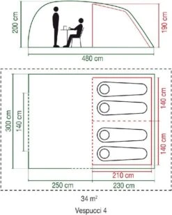 Coleman Vespucci 4 Tunneltent - 4 Persoons 17 Coleman Vespucci 4 Tunneltent - 4 Persoons -Buiten Kamperen flo 2000019537 01 resultaat