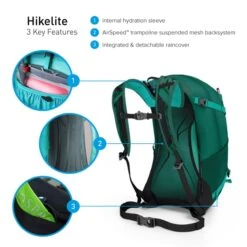 Osprey Hikelite Wandelrugzak - 32 Liter - Zwart -Buiten Kamperen osprey hikelite 26 features