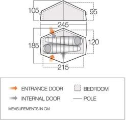 Vango Nevis 200 Tunneltent - 2 Persoons 10 Vango Nevis 200 Tunneltent - 2 Persoons -Buiten Kamperen vango nevis 200 2