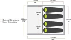 Zempire Evo TS Opblaasbare Tent - 4 Persoons -Buiten Kamperen zempire evo ts opblaasbare tent 7
